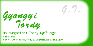 gyongyi tordy business card